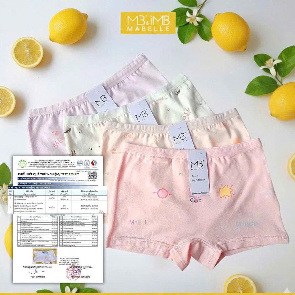 Quần Lót Bé Gái MB 9997 Cotton Modal Cao Cấp Mềm Mại, An Toàn Cho Trẻ Em