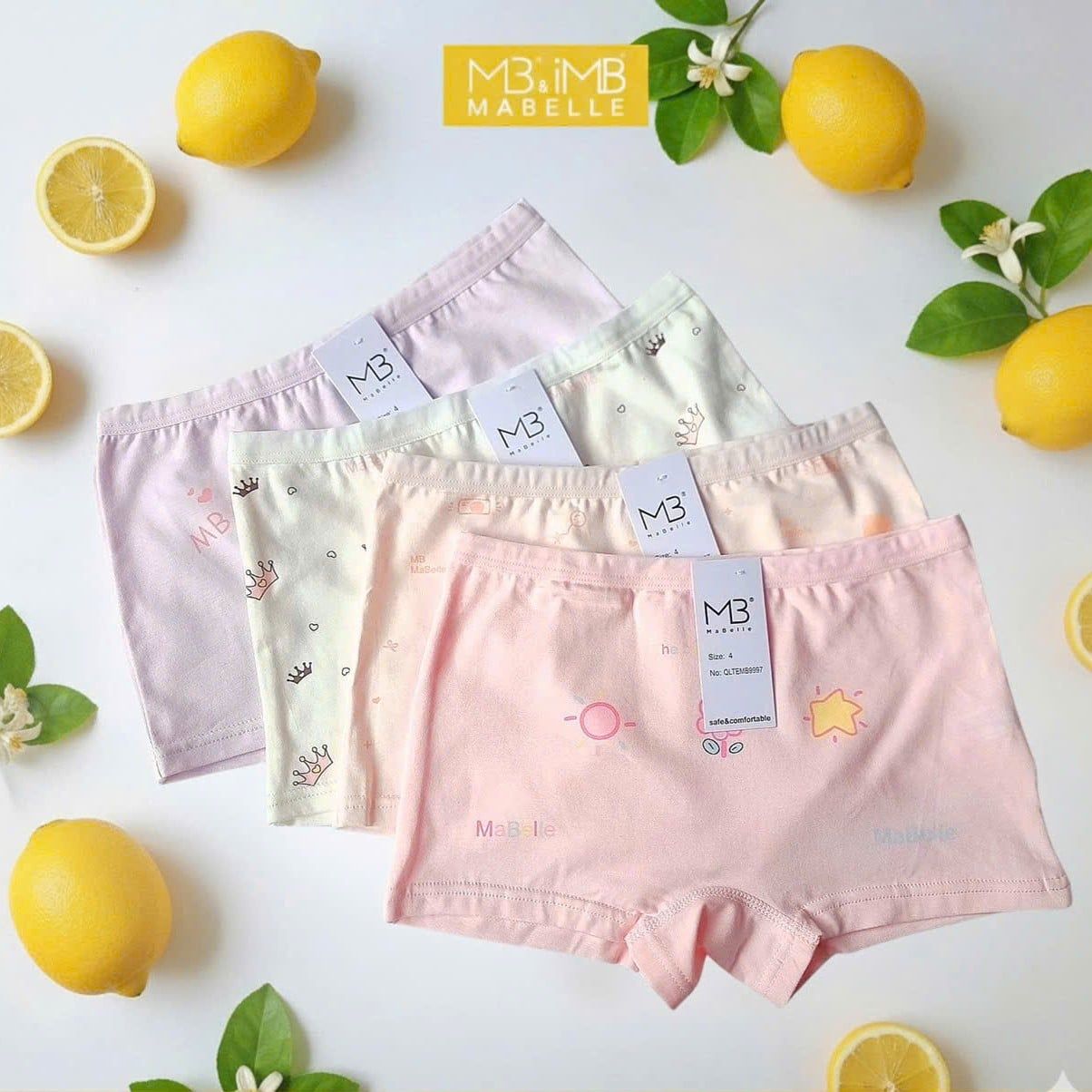 Quần Lót Bé Gái MB 9997 Cotton Modal Cao Cấp Mềm Mại, An Toàn Cho Trẻ Em