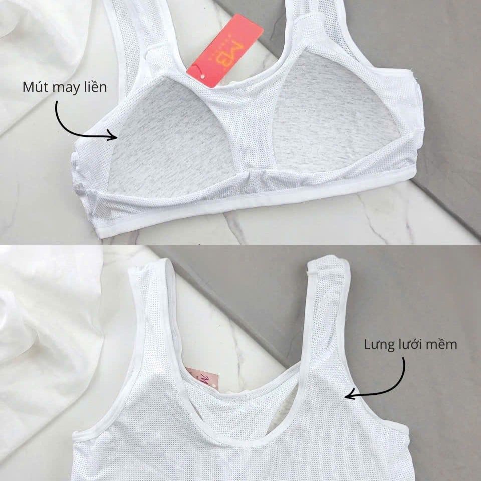 Áo Bra Học Sinh MB 9823 | Cotton Mềm Mại, Lưng Lưới Thoáng Mát