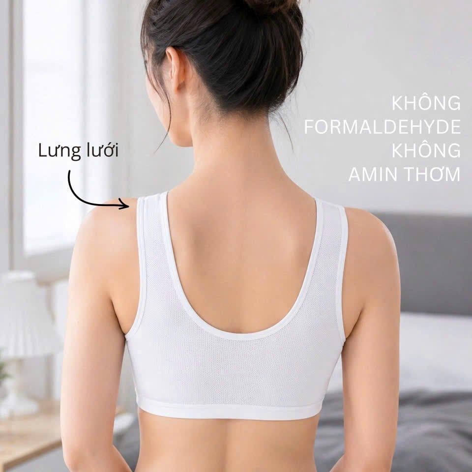 Áo Bra Học Sinh MB 9823 | Cotton Mềm Mại, Lưng Lưới Thoáng Mát