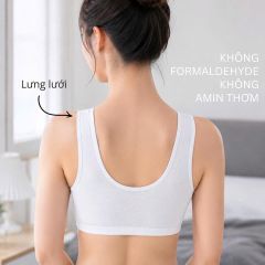 Áo Bra Học Sinh MB 9823 | Cotton Mềm Mại, Lưng Lưới Thoáng Mát