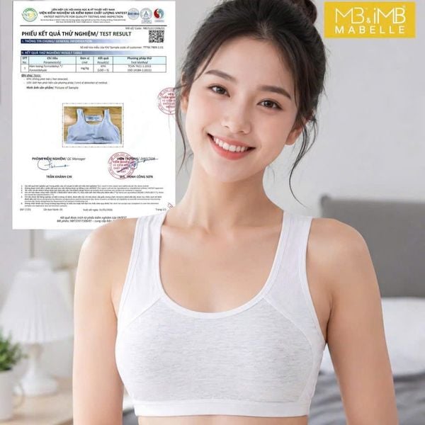 Áo Bra Học Sinh MB 9823 | Cotton Mềm Mại, Lưng Lưới Thoáng Mát