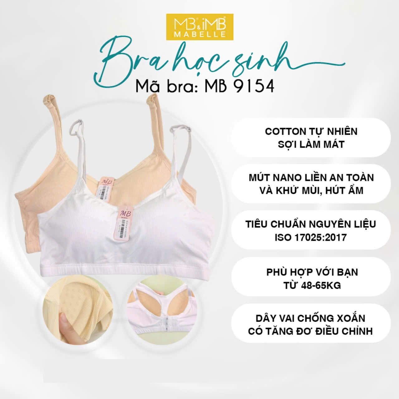 Áo Bra Nữ MB 9154 | Mút Liền Mát Lạnh, Co Giãn, Nâng Đỡ Tự Nhiên