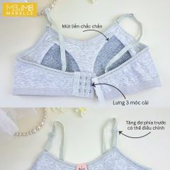 Áo Ngực Học Sinh MB 9508  Áo Bra Cài Sau Cotton Mềm Mại, Mút Liền