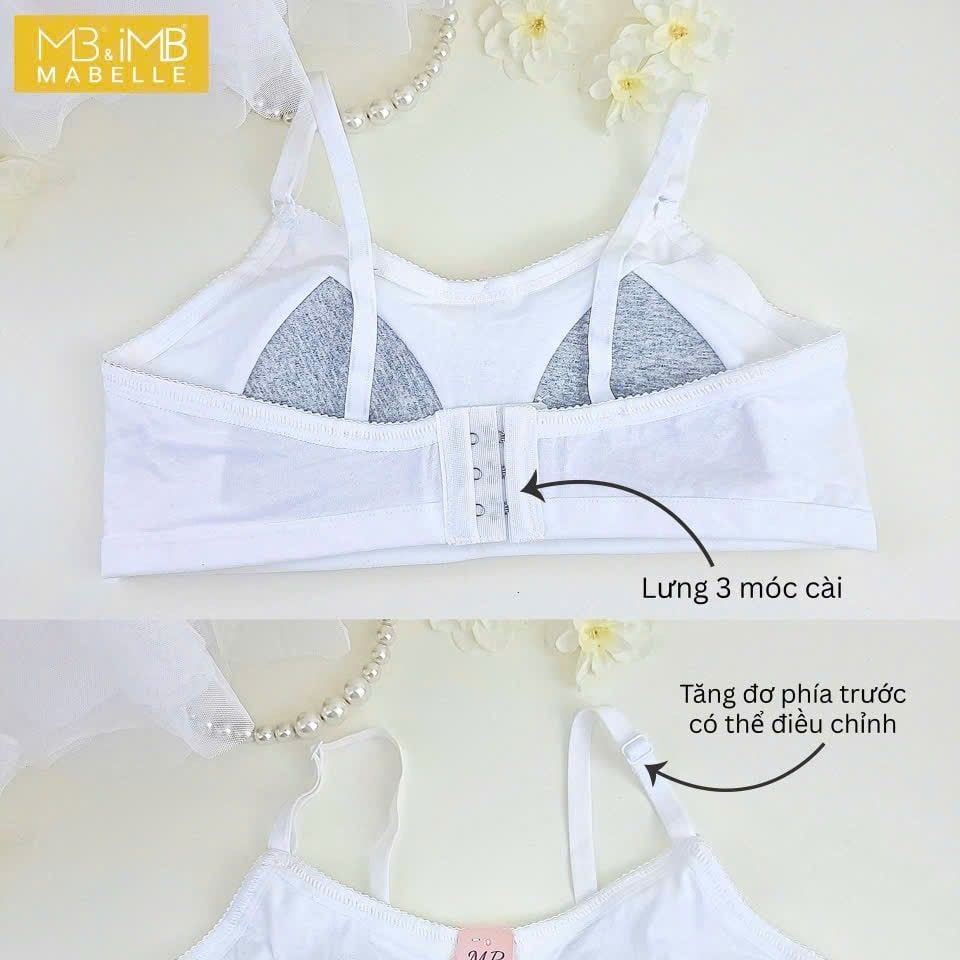Áo Ngực Học Sinh MB 9508  Áo Bra Cài Sau Cotton Mềm Mại, Mút Liền