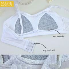 Áo Ngực Học Sinh MB 9508  Áo Bra Cài Sau Cotton Mềm Mại, Mút Liền