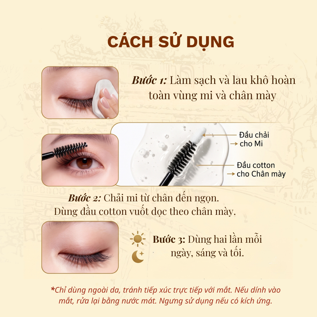 Serum Dưỡng Mi & Mày NGUYEN DYNASTY 6ml - Phấn Nụ Hoàng Cung