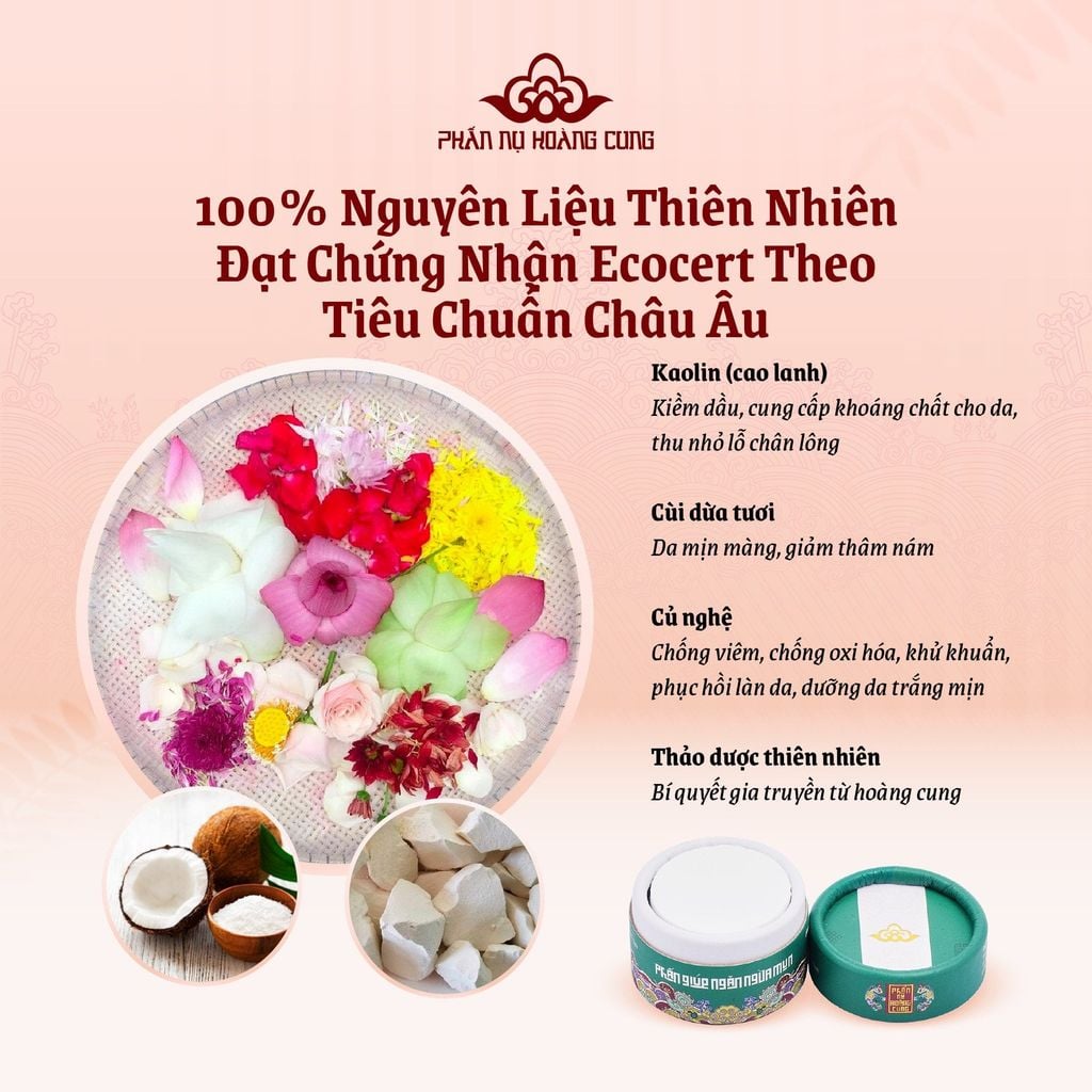 Combo Sạch Mụn Sáng Da – Mặt Nạ Trị Mụn + Phấn Ngừa Mụn Phấn Nụ Hoàng Cung