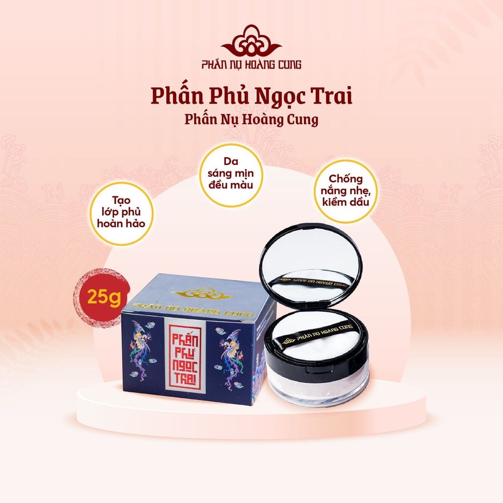Bộ Đôi Phấn phủ 25g + Phấn má hồng nén - Phấn Nụ Hoàng Cung