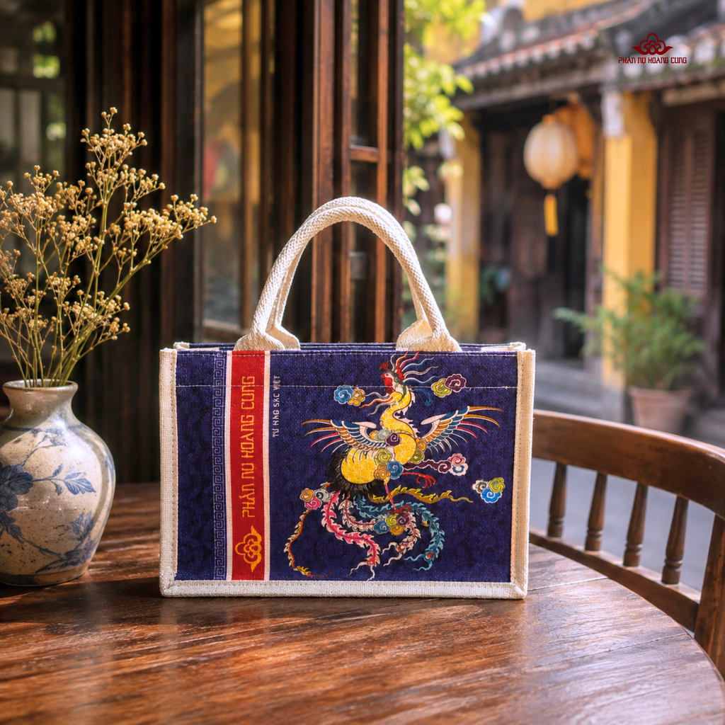 Túi Đay Phượng Hoàng Lam