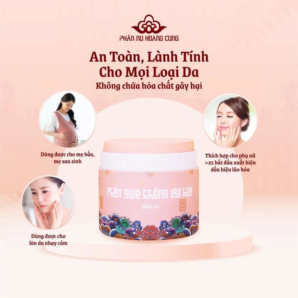 Bộ đôi Phấn phủ ngọc trai 25g da + Nén da - Phấn Nụ Hoàng Cung