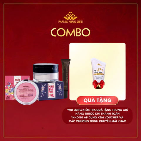 Trang điểm Nàng Thơ Phấn Nụ Hoàng Cung (CC Cream + Phấn Phủ 25g+Má Hồng Sen 5g tặng 1 Kem Chống Nắng)