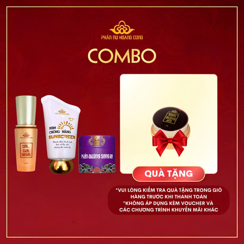 Liệu Trình Dưỡng Sáng, Mờ Thâm Nám Phấn Nụ Hoàng Cung (Serum + Kem Chống Nắng + Phấn Sáng Da tặng 1 Kem Dưỡng Ẩm)
