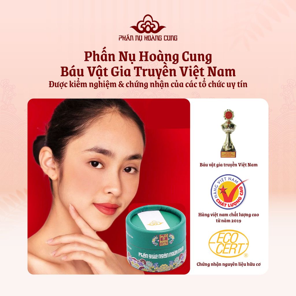Combo Bộ Đôi Ngừa Mụn Phấn Nụ Hoàng Cung – Nước Hoa Hồng + Phấn Nén Ngừa Mụn Tự Nhiên
