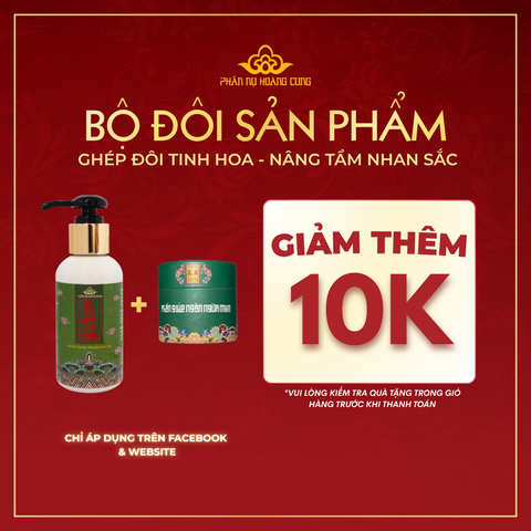 Bộ đôi Gel rửa mặt trà xanh + Phấn ngừa mụn - Phấn Nụ Hoàng Cung