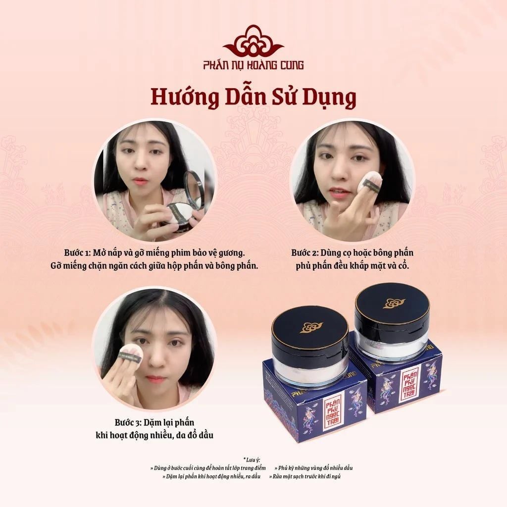 Bộ đôi Phấn phủ ngọc trai 25g da + Nén da - Phấn Nụ Hoàng Cung