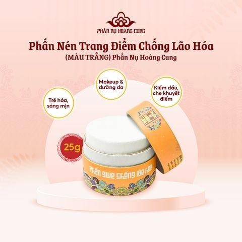 Bộ Đôi Phấn chống lão hóa + Phấn phủ Trắng 25g - Phấn Nụ Hoàng Cung