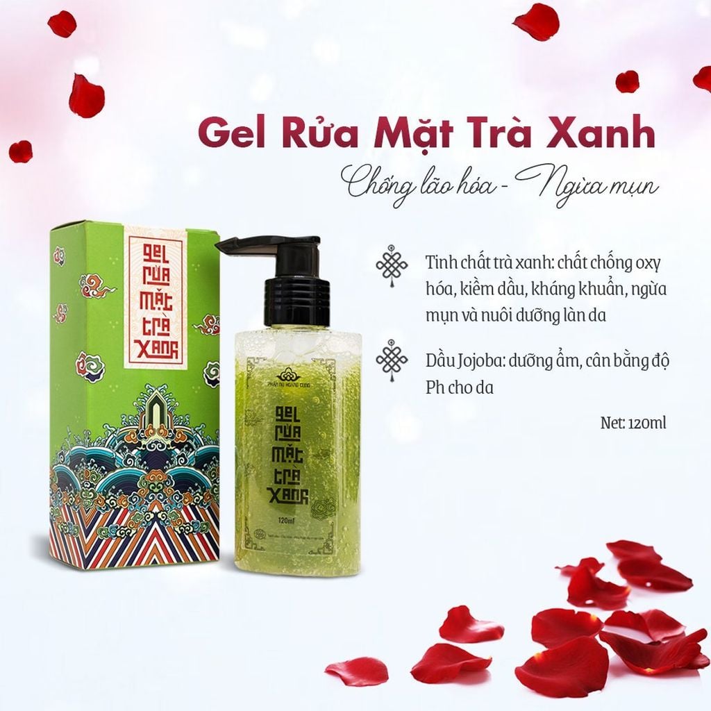 Combo Dịu Nhẹ Khởi Đầu – Nước Tẩy Trang Không Cồn + Gel Rửa Mặt Thiên Nhiên Phấn Nụ Hoàng Cung 120ml