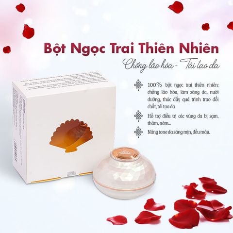 Bộ đôi Bột ngọc trai 15g + Kem dưỡng ẩm - Phấn Nụ Hoàng Cung