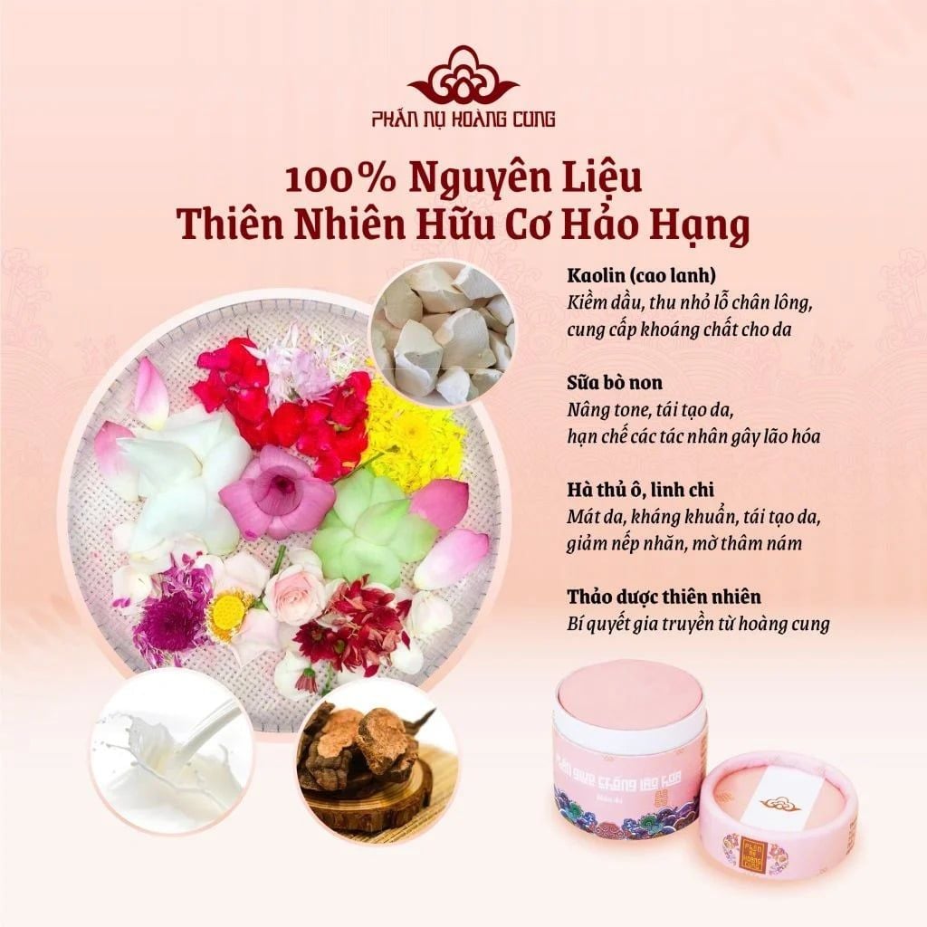 Bộ đôi Phấn phủ ngọc trai 25g da + Nén da - Phấn Nụ Hoàng Cung