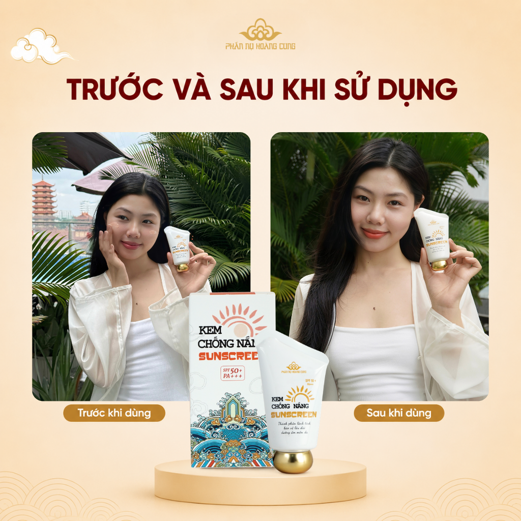 Kem chống nắng màu da 40g - Phấn Nụ Hoàng Cung