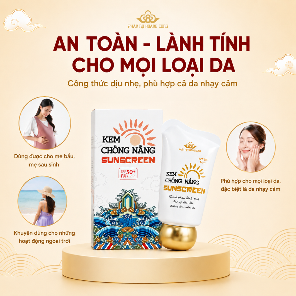 Kem chống nắng màu da 40g - Phấn Nụ Hoàng Cung