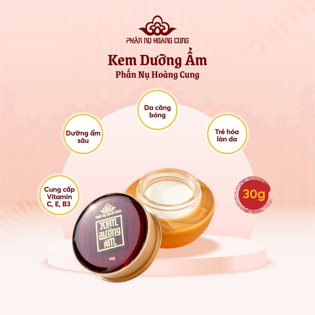 Bộ đôi Bột ngọc trai 15g + Kem dưỡng ẩm - Phấn Nụ Hoàng Cung