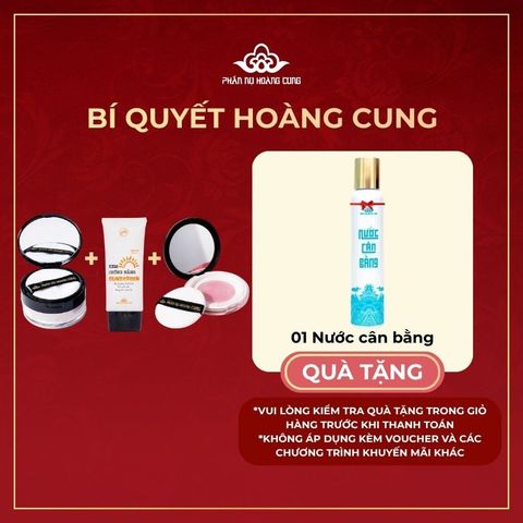 Liệu Trình Cấp Ẩm Nuôi Dưỡng Da Phấn Nụ Hoàng Cung (Nước Cân Bằng+Serum+Kem Dưỡng Ẩm tặng 1 Kem Chống Nắng)