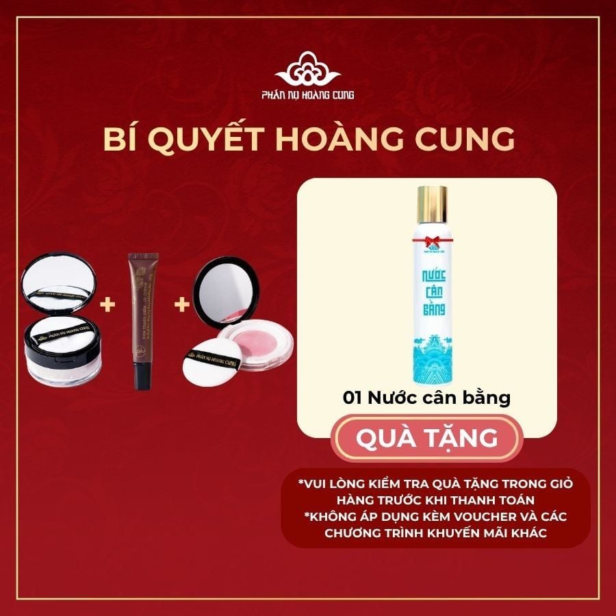Trang điểm Nàng Thơ Phấn Nụ Hoàng Cung (CC Cream + Phấn Phủ 25g+Má Hồng Sen 5g tặng 1 Nước Cân Bằng)
