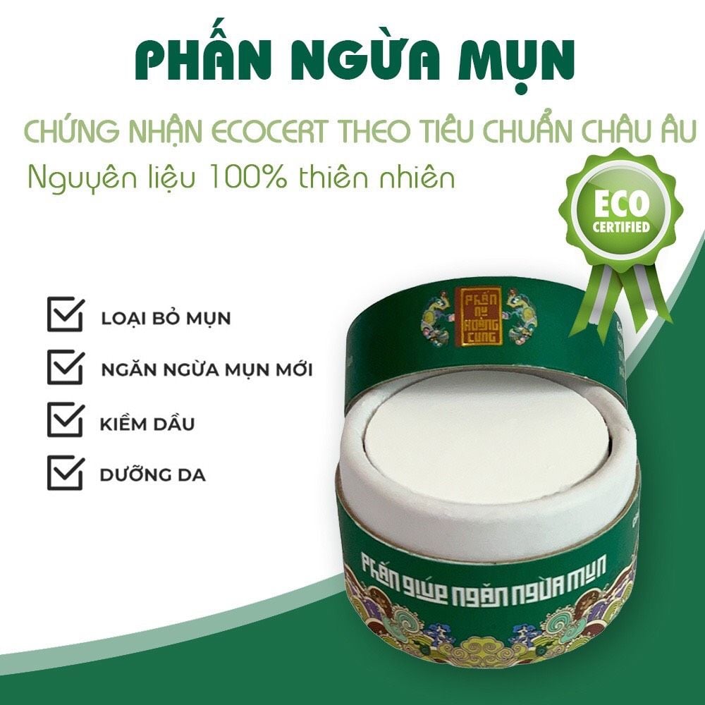 Combo Sạch Mụn Sáng Da – Mặt Nạ Trị Mụn + Phấn Ngừa Mụn Phấn Nụ Hoàng Cung