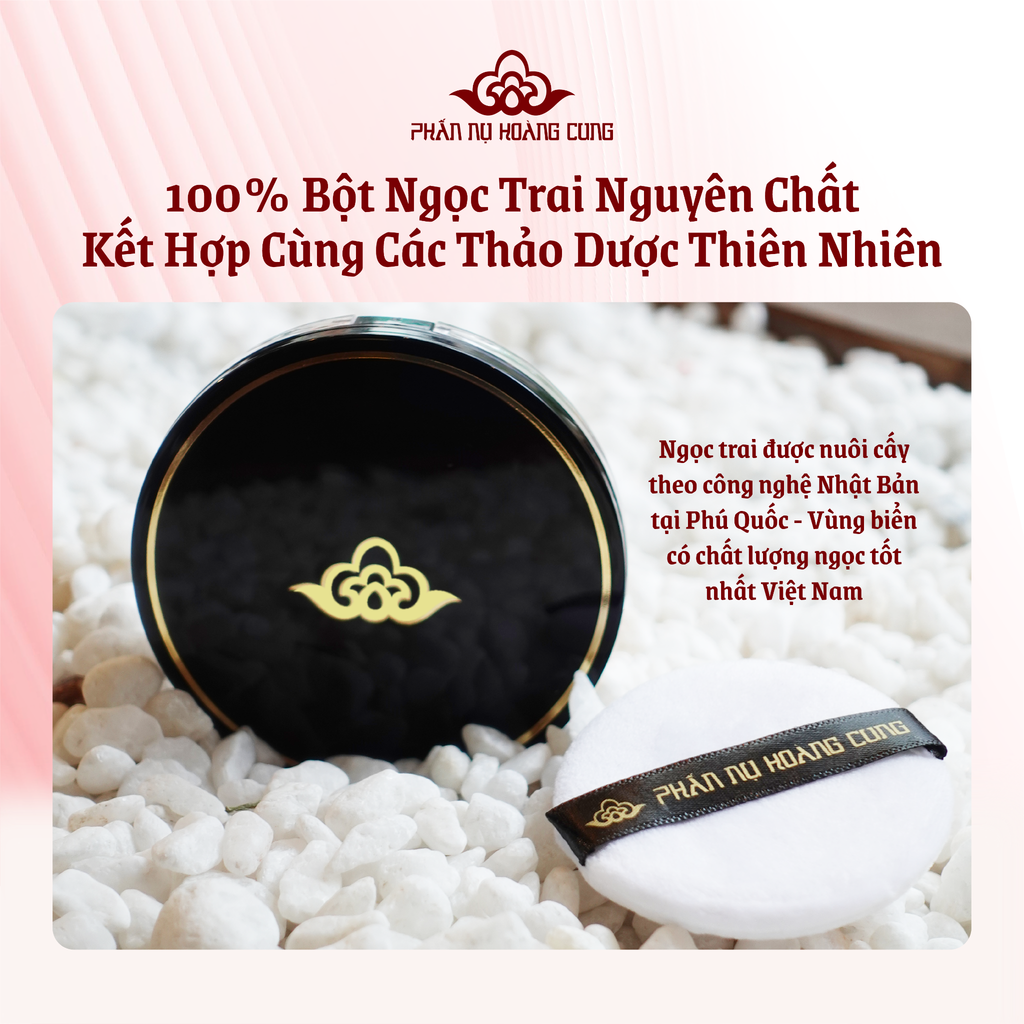 Combo Dưỡng Da & Trang Điểm Tự Nhiên – Nước Hoa Hồng + Phấn Phủ Ngọc Trai + Phấn Má Phấn Nụ Hoàng Cung