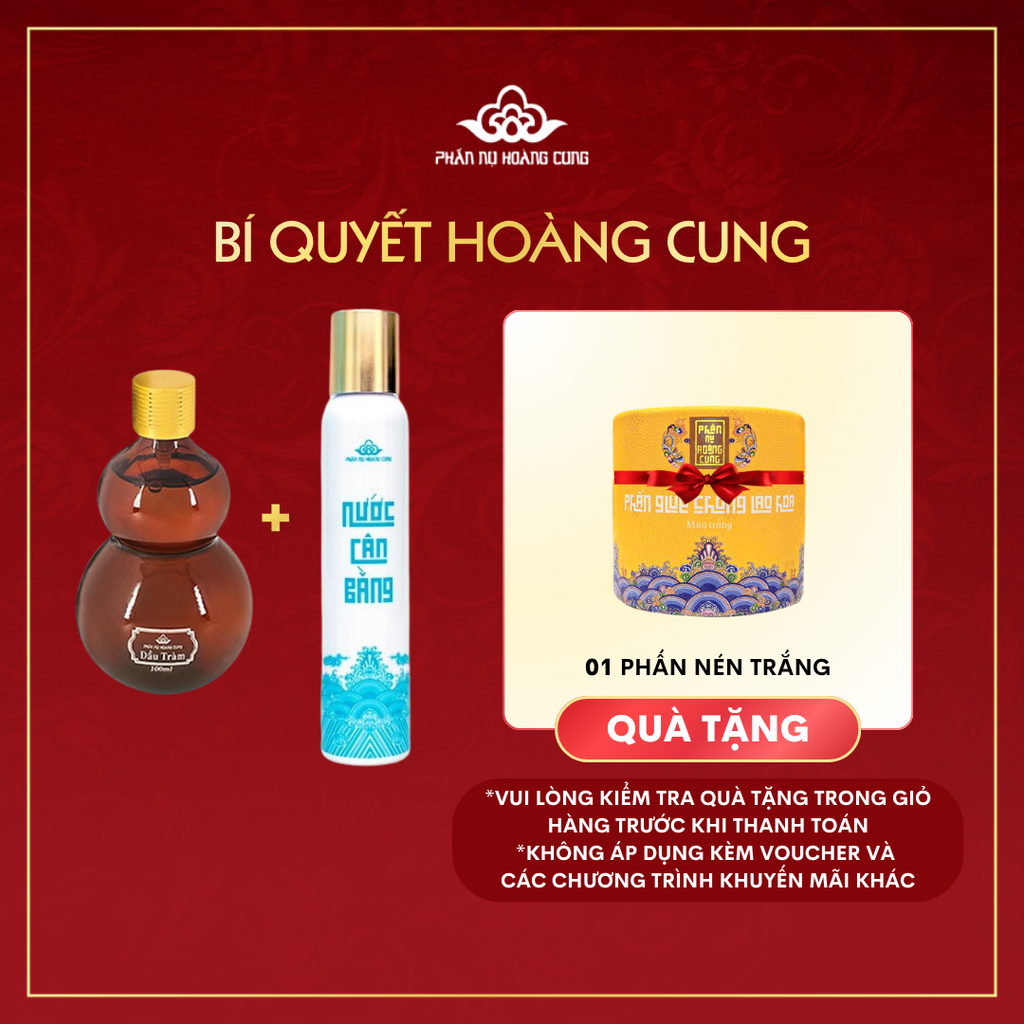 Combo Ngát Thơm Phấn Nụ Hoàng Cung (Dầu tràm 100ml + Nước Cân Bằng Tặng Phấn Nén Trắng)