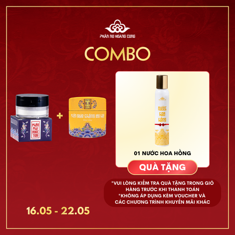 Combo Tươi Trẻ 2 Phấn Nụ Hoàng Cung (Phấn Phủ Da 25g+Phấn Chống Lão Hóa tặng 1 Nước Hoa Hồng)