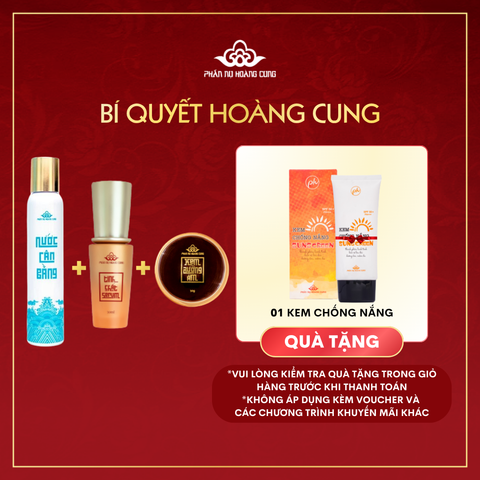 Liệu Trình Dưỡng Ẩm Căng Mọng Nước Cho Da Khô Phấn Nụ Hoàng Cung (Nước Cân Bằng+Serum+Kem Dưỡng Ẩm tặng 1 Kem Chống Nắng)