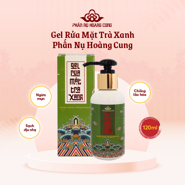 Gel Rửa Mặt Trà Xanh Phấn Nụ Hoàng Cung Dung Tích 120ml