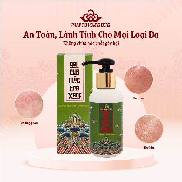 Gel Rửa Mặt Trà Xanh Phấn Nụ Hoàng Cung Dung Tích 120ml