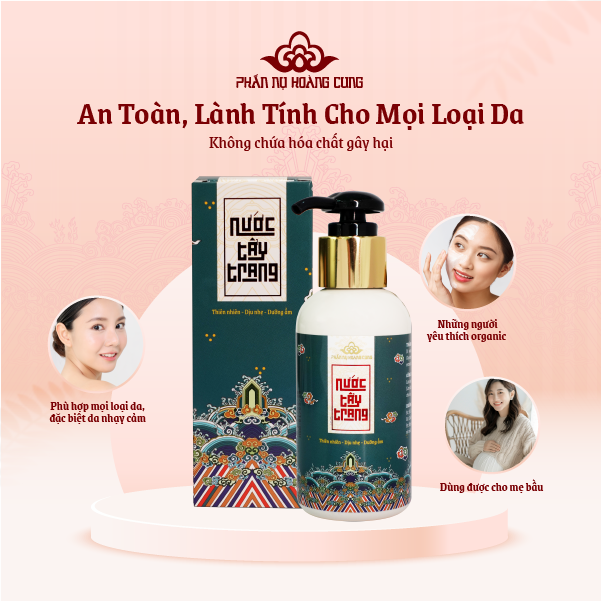 Nước Tẩy Trang Organic Sạch Sâu Dưỡng Ẩm Không Cồn 120ml - Phấn Nụ Hoàng Cung