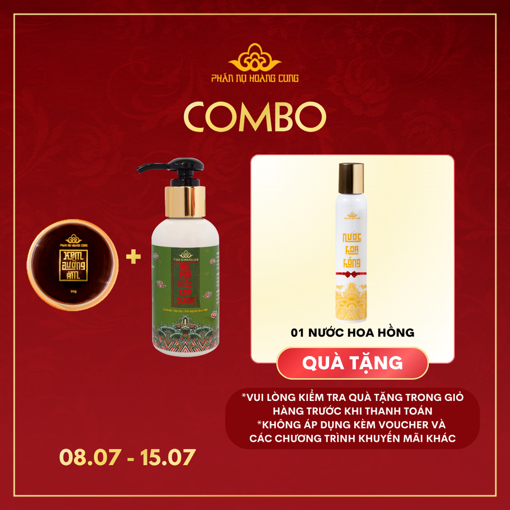 Bộ đôi Gel Rửa Mặt + Kem Dưỡng Ẩm - Phấn Nụ Hoàng Cung