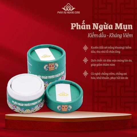 Combo Sạch Mụn Sáng Da – Mặt Nạ Trị Mụn + Phấn Ngừa Mụn Phấn Nụ Hoàng Cung