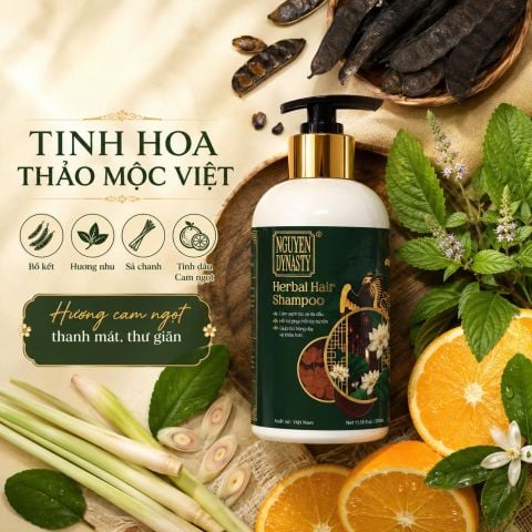 Dầu gội thảo mộc NGUYEN DYNASTY 330ml - Phấn Nụ Hoàng Cung
