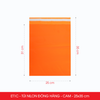  ET1C - Túi/Pack Nilon giao hàng - Cam - 35x25 cm 