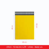  ET5V2 - 38x52 cm - Combo 50 túi nilon niêm phong đóng hàng - 2 lớp - Vàng 