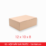  E0 - 12x10x8 cm - Hộp Carton Trơn Nắp Gài 