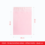  ET2HP - Combo 100 túi nilon đóng hàng - Hồng Pastel - 28x42cm 