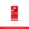  EDV1D - Tem dán quay video - Đỏ in trắng - 10x5 cm 