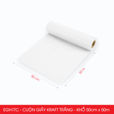  EGH1TC - 50cm x 50m - Cuộn giấy Kraft trắng cao cấp 