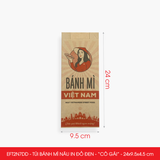  EFT2N7DD - Combo 100 túi bánh mì nâu in đỏ đen - "Cô gái" - 24x9,5x4,5 cm 