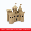  EFK07U - Nhà giấy lắp ráp bằng carton - Mẫu 21 - 21x20x22 cm 