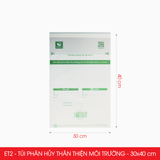  ET2 - 40x30 cm - Combo 50 túi nilon giao hàng - Túi phân hủy thân thiện môi trường 
