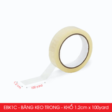  EBK1C - Băng keo trong - Khổ 1.2cm x 100yard 